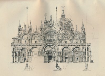 Fassade von St. Markus, spätes 19. - frühes 20. Jahrhundert, 1925 von William Monk