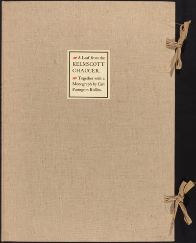 Ein Blatt aus dem Kelmscott Chaucer von William Morris