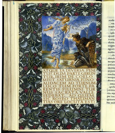 Iris erscheint vor Turnus, Eröffnung von Buch IX der "Aeneis" von Virgil von William Morris
