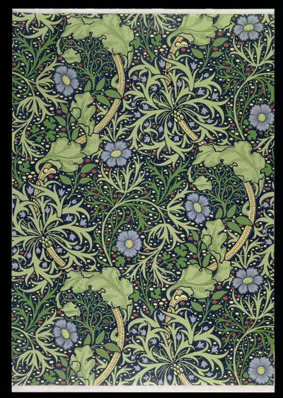 Seegras-Tapetendesign, gedruckt von John Henry Dearle (1860-1932), 1901 von William Morris