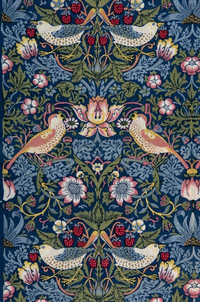 Erdbeerendieb. Dekorationsstoff, 1883 von William Morris