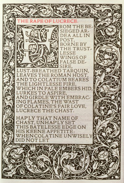 Die Vergewaltigung der Lucrece, aus 