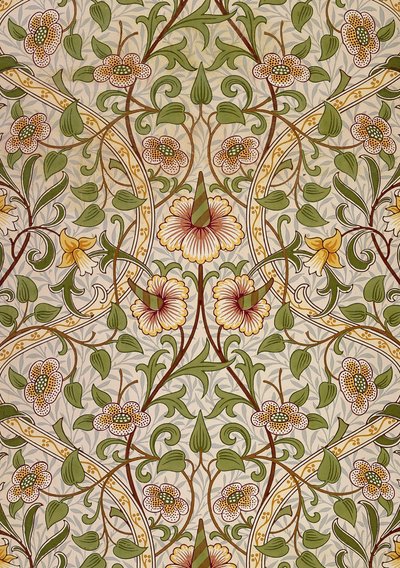 Dekorativer Stoff, 1876-1890 von William Morris Tapestry Works