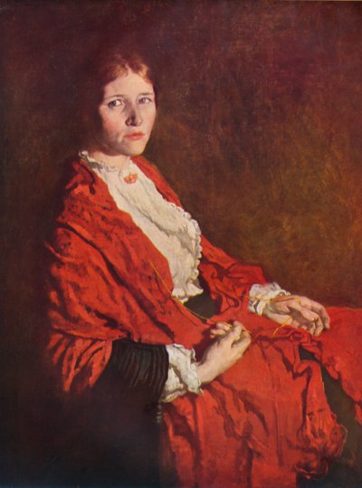 Der rote Schal, 1935 von William Newenham Montague Orpen