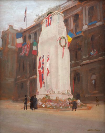 Das Kenotaph (Morgen der Friedensprozession) von William Nicholson
