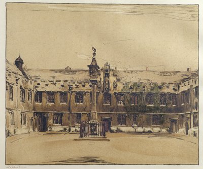 Der vordere Hof des Corpus Christi College, Oxford von William Nicholson