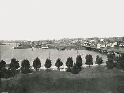 Blick von den Regierungsgebäuden, Victoria, Kanada von William Notman and Son