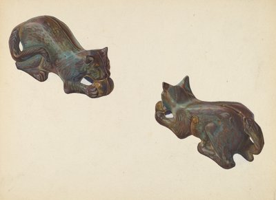 Katze und Ball Münzbank, ca. 1939 von William O. Fletcher