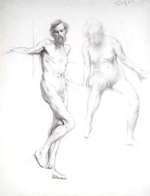 Studie eines Mannes und einer Frau von William Orpen