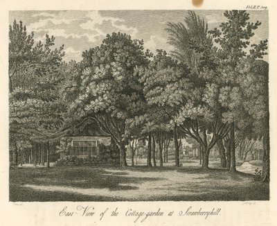 Ostansicht des Cottage-Gartens in Strawberry Hill, Twickenham, London von William Pars