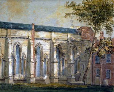 Ansicht der Temple Church, London, ca. 1810 von William Pearson
