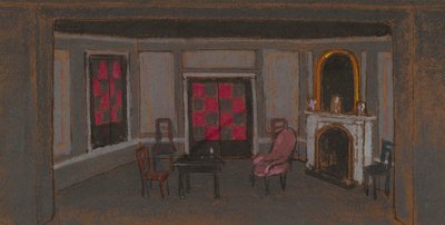 Alices Wohnzimmer--Falsches Proszenium (Bühnenbild) von William Penhallow Henderson