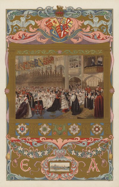 Die Hochzeit des zukünftigen Königs Edward VII. und der Königin Alexandra in der St. George