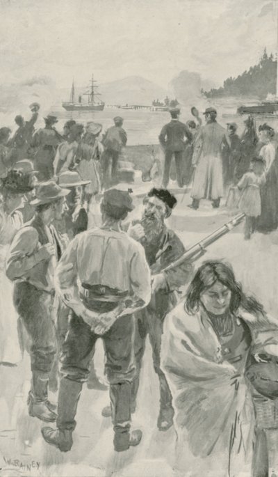 Die Ankunft des Jahresschiffs in Fort York, Hudson Bay von William Rainey