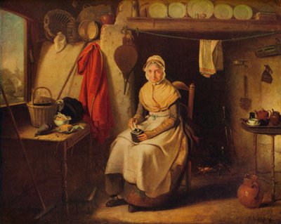 Häuscheninterieur in Lexden, Essex, 1802 von William Redmore Bigg