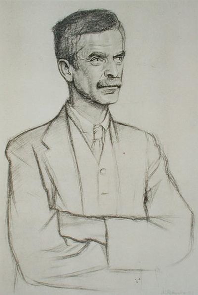 Porträt von John Lawrence Le Breton Hammond von William Rothenstein