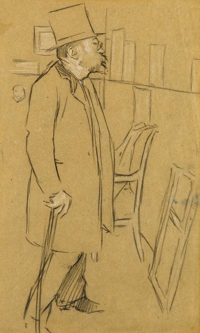Der Kenner - Möglicherweise ein Porträt von Mons. Julien, ca. 1890 von William Rothenstein