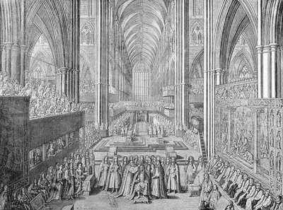 Die Krönung von James II. in der Westminster Abbey, London, 1685, 1903 von William Sherwin