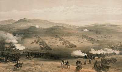 Der Angriff der Leichten Brigade in der Schlacht von Balaklawa, 25. Oktober 1854, 19. Jahrhundert von William Crimea Simpson