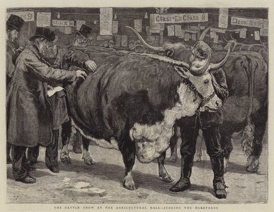 Die Viehschau in der Landwirtschaftshalle, Bewertung der Herefords von William Small