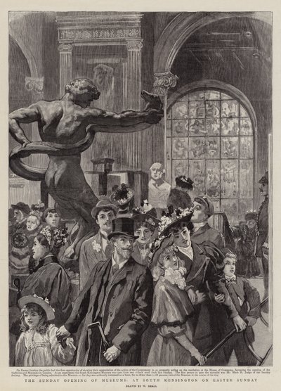 Die Sonntagsöffnung der Museen, in South Kensington am Ostersonntag von William Small