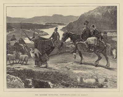 Die westlichen Highlands, Connemara, auf dem Weg zum Markt von William Small
