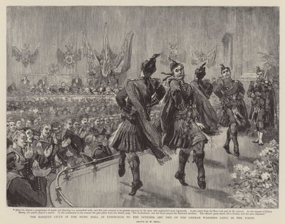Das Bankett im Musiksaal in Edinburgh für die Offiziere und Männer der deutschen Kriegsschiffe, die im Forth liegen von William Small