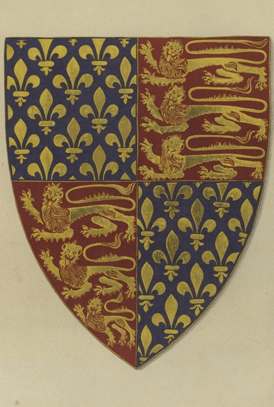 Wappen von König Edward III., von seinem Grab in der Westminster Abbey Church von William St John Hope