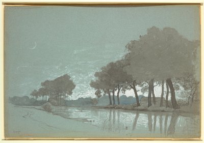 Kanalszene in der Nähe von Brügge, Belgien, 1875–80 von William Stanley Haseltine