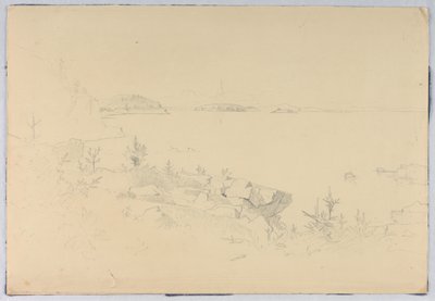 Studie einer Meereslandschaft. Porcupine Islands, Bar Harbor, ME von William Stanley Haseltine