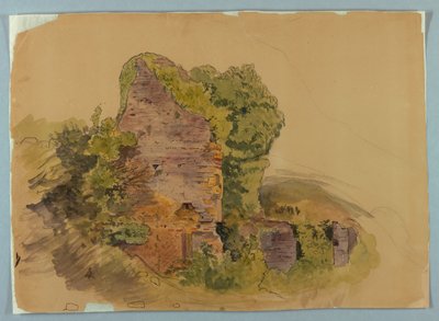 Turmbasis, Skizze von Ruinen im Wald von William Stanley Haseltine