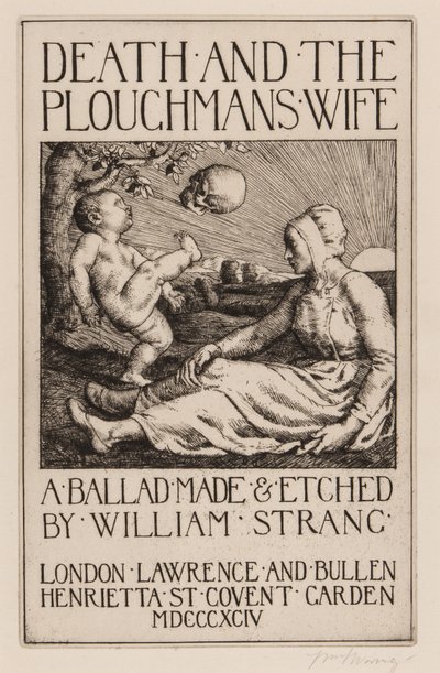Der Tod und die Frau des Pflügers, 1892 von William Strang