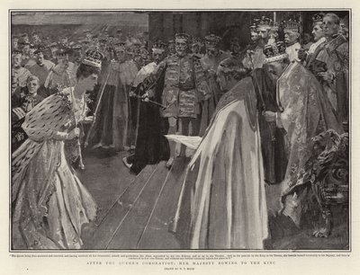 Nach der Krönung der Königin, Ihre Majestät verneigt sich vor dem König von William T. Maud