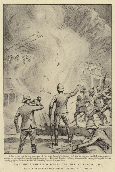 Mit der Tirah-Feldtruppe, das Feuer in Kangar Gali von William T. Maud