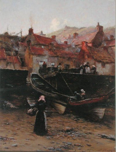 Kai in Staithes, Yorkshire von William Teulon Blandford Fletcher