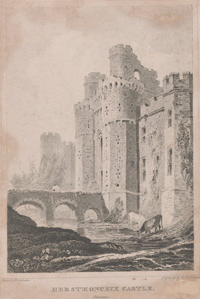 Herstmonceux Schloss, Sussex von William Tombleson