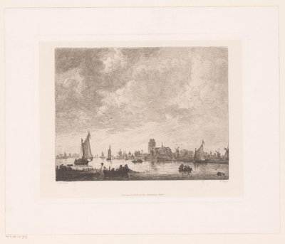 Ansicht der Merwede vor Dordrecht von William Unger