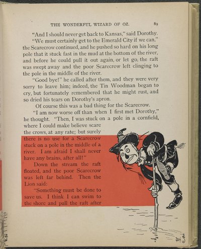 Illustration aus "Der wunderbare Zauberer von Oz" von Lyman Frank Baum von William Wallace Denslow