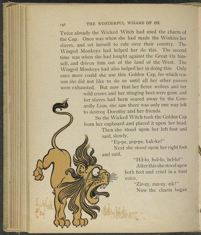 Illustration aus "Der wunderbare Zauberer von Oz" von Lyman Frank Baum von William Wallace Denslow