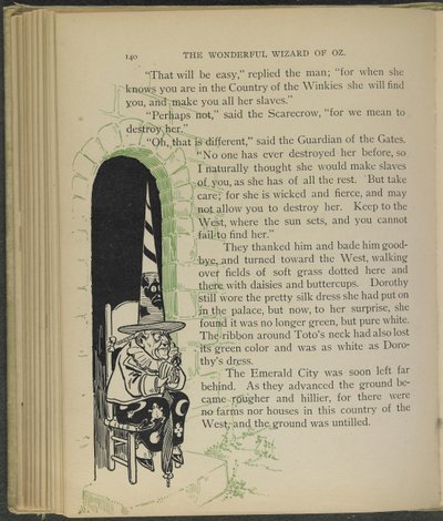 Illustration aus "Der wunderbare Zauberer von Oz" von Lyman Frank Baum von William Wallace Denslow