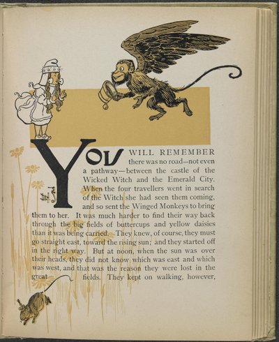 Illustration aus "Der wunderbare Zauberer von Oz" von Lyman Frank Baum von William Wallace Denslow
