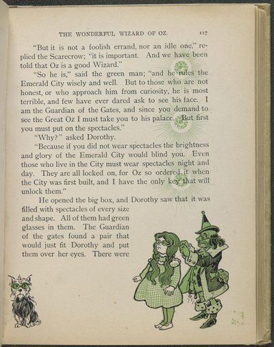 Illustration aus "Der wunderbare Zauberer von Oz" von Lyman Frank Baum von William Wallace Denslow