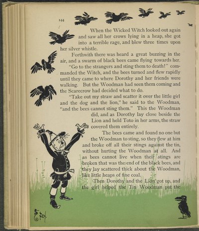 Illustration aus "Der wunderbare Zauberer von Oz" von Lyman Frank Baum von William Wallace Denslow