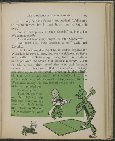 Illustration aus "Der wunderbare Zauberer von Oz" von Lyman Frank Baum von William Wallace Denslow