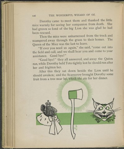 Illustration aus "Der wunderbare Zauberer von Oz" von Lyman Frank Baum von William Wallace Denslow