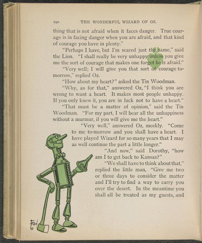 Illustration aus "Der wunderbare Zauberer von Oz" von Lyman Frank Baum von William Wallace Denslow