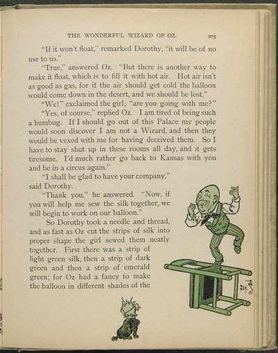 Illustration aus "Der wunderbare Zauberer von Oz" von Lyman Frank Baum von William Wallace Denslow