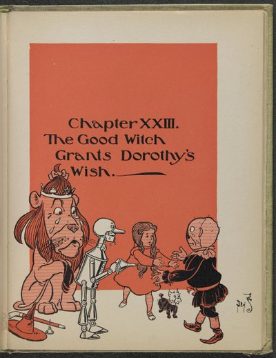 Illustration aus "Der wunderbare Zauberer von Oz" von Lyman Frank Baum von William Wallace Denslow