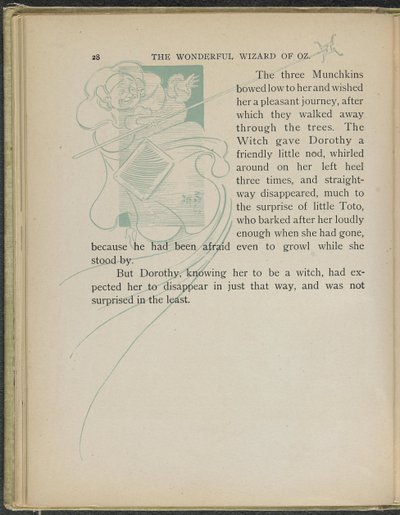 Illustration aus "Der wunderbare Zauberer von Oz" von Lyman Frank Baum von William Wallace Denslow
