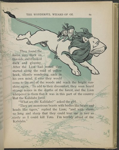 Illustration aus "Der wunderbare Zauberer von Oz" von Lyman Frank Baum von William Wallace Denslow